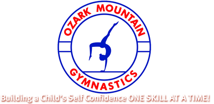 Ozark Mountain Gymnastics Springfield Missouri cheer & gymnastics logo